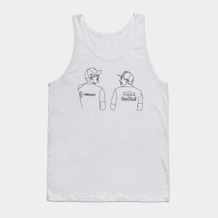 Daniel Ricciardo and Max Verstappen Line Drawing Tank Top